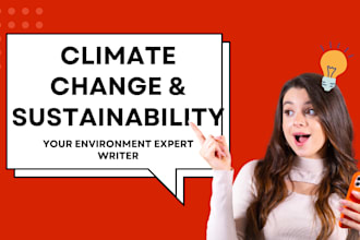 research and write on environment, sdgs, sustainability, climate change and csr