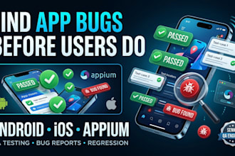 test your android or ios mobile app and provide a bug report