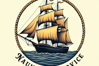 design high quality ship and nautical logo with express delivery