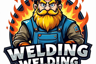 design high quality welder mascot logo with fastest delivery