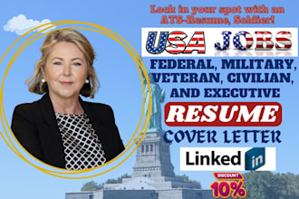 write federal, real estate, veteran, military, executive, sales, IT, irs resume