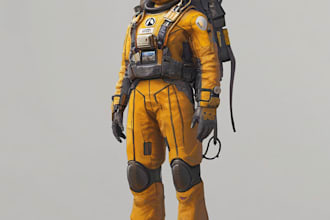 draw fantasy, sci fi, cyberpunk character art for you