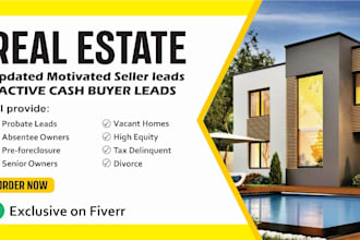 provide motivated seller and cash buyer leads with skip tracing
