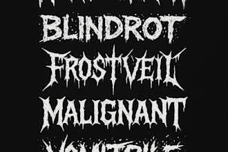 do font and logo for band