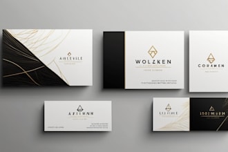 design custom ai generated business cards and stationery for your brand