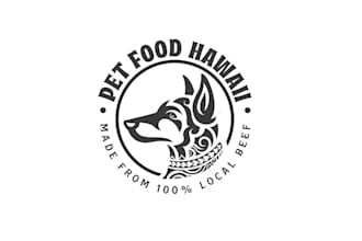 design hawaiian pet food brand logo