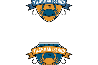 design a custom fishing, hunting and mountain climbing logo