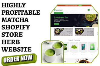 design matcha shopify store green tea herbal store cafe matcha coffee website