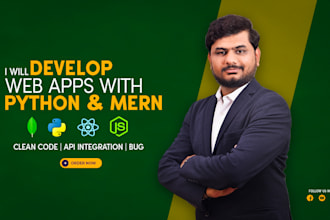 develop web apps with python or mern