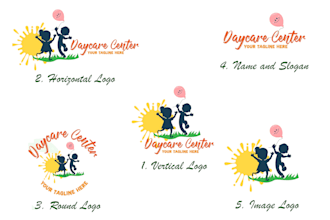 design a modern childcare, daycare, education, kids and children logo