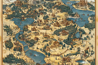 draw fantasy map for rpg fantasy dnd novels board game