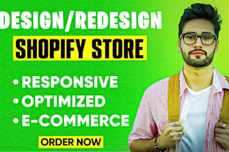 create shopify store, design or redesign, shopify dropshipping website