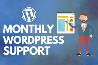 provide wordpress monthly maintenance, support, update, website management
