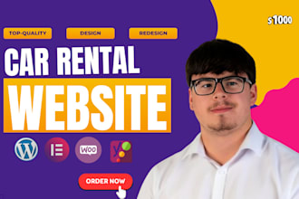 design responsive car rental booking website, automotive car rental website