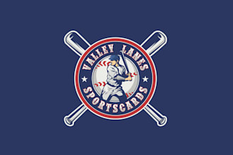 design sports cards antique retro theme logo