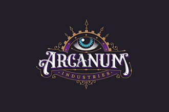 design steam punk magical eye company logo