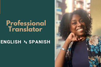 proffesionally translate english to spanish or spanish to english
