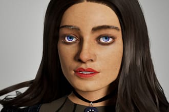 create stylized low poly 3d character, low poly 3d game character