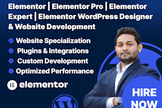create a business wordpress website design using elementor
