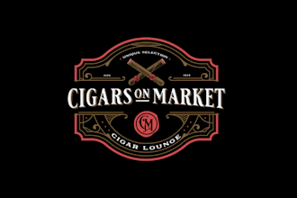 design style cigar lounge logo
