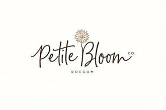 make a high quality 3d modern boho flower logo with unlimited revision