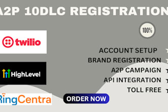 setup a2p 10dlc registration for twilio,SMS platforms