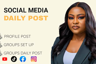 create daily social media post for any of your social media account ads campaign
