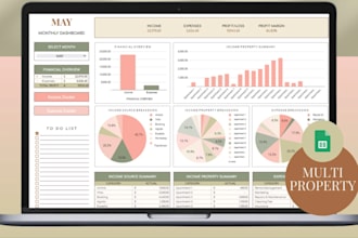 create custom full automation excel google spreadsheet budget planner, template