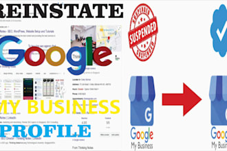 reinstate and fix suspended google my business profile