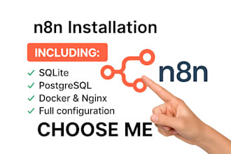 install and setup n8n on your server with postgresql, docker, and adminer