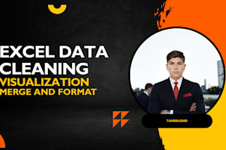 do excel data clean , merge , visualize and format