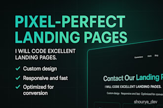 build responsive landing pages and modern UI saas web apps
