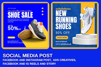 design social media post instagram post facebook post etsy banner ad creative