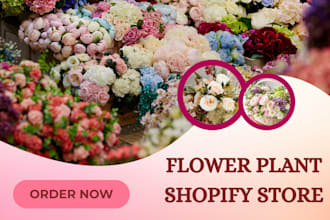 design flower plant shopify store  florist dropshipping website