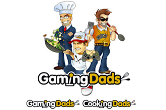 design mascot restaurant cooking or gaming dads logo