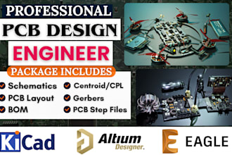 do pcb design circuit board schematic pcb layout in altium, kicad, easyeda