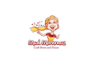 design craft beer and pizza mascot logo