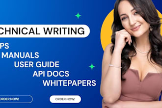 do professional technical writing, user manuals, sops, API docs and whitepapers
