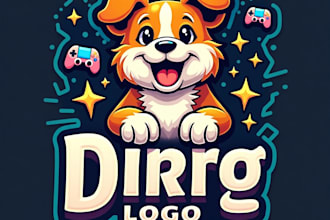 design high quality esport dog hand drawing mascot logo with unlimited revision