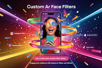 do custom 3d ar filter for snapchat instagram tiktok
