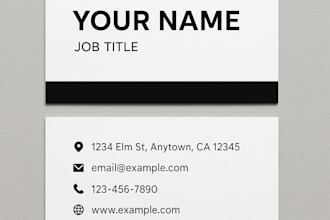design a professional business card template for you