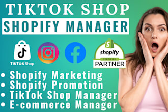 be your shopify manager tiktok shop manager shopify marketing tiktok shop ads