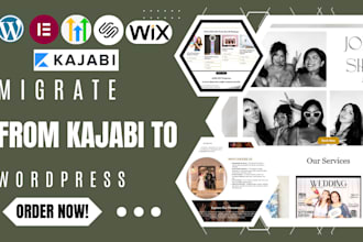 migrate kajabi design, clickfunnel, ghl, website, landing page to wordpress,