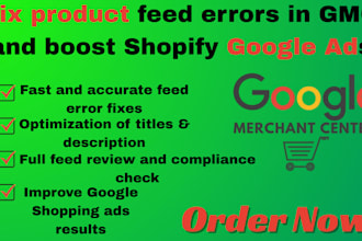 fix product feed errors in gmc and boost shopify google ads