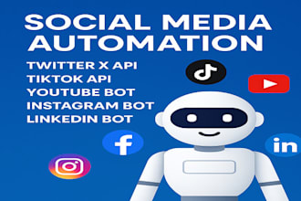 social media bot twitter x bot tiktok api youtube bot instagram bot linkedin bot