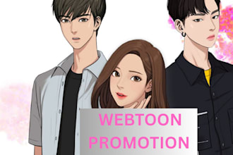 do webcomic promotion, webtoon promotion, manga, tapas, webcomic organically
