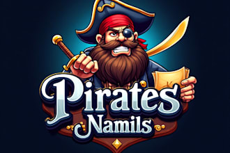 design high quality pirates mascot gaming logo with express delivery