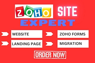 design responsive website on zoho site, zoho commerce zoho CRM landing page