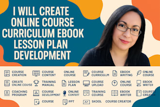 create online course content curriculum creation ebook lesson plan development