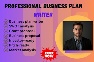 provide grant writing, proposal submission, business plans, and market analysis